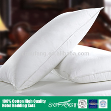 Hotel linen/Luxury imitated duck down 5 star hotel white inflated pillow wholesale
